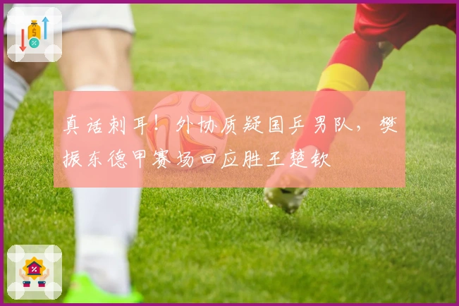 真话刺耳！外协质疑国乒男队，樊振东德甲赛场回应胜王楚钦